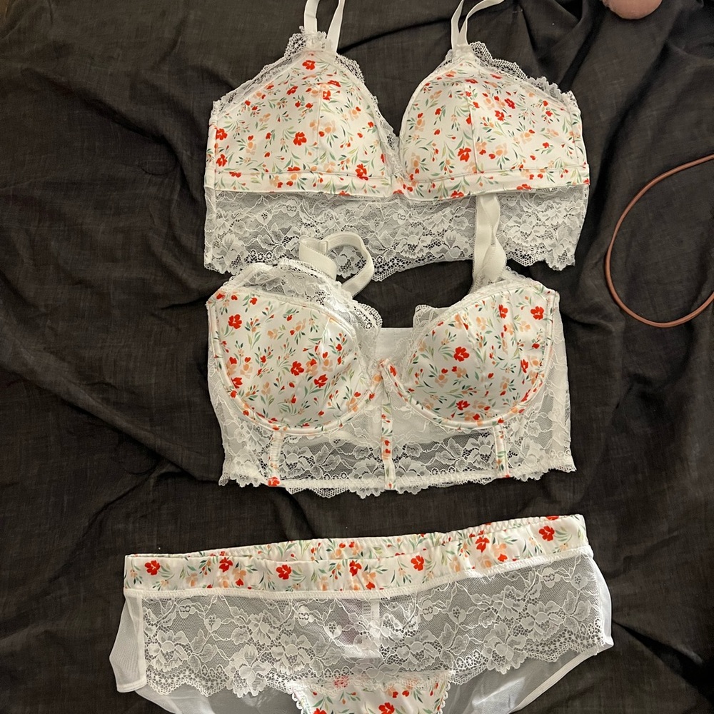 NWT Adore me 2 bras and one pair of panties